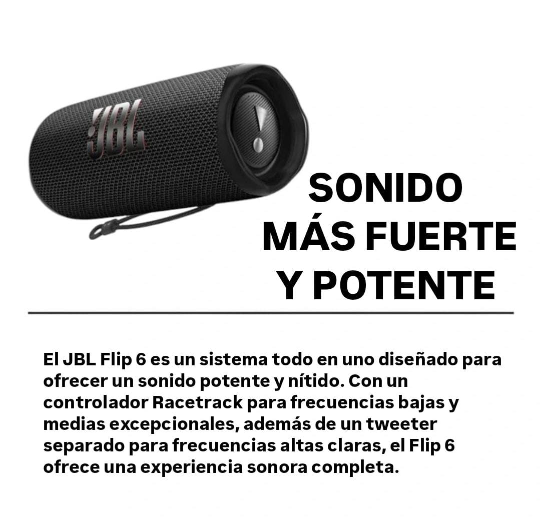Parlante JBL Flip 6 Inalámbrico Bluetooth - Versión de Modelo premium
